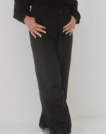 PRETTY GIRL TAILERD PANTS - BLACK