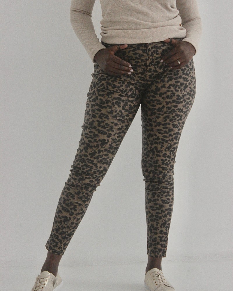 Bon Bon Pants - Brown Leopard Print 02 BON BON PLEATHER PANTS BROWN-LEOPARD PRINT - Image 1
