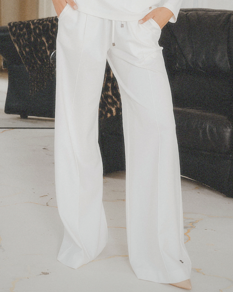 Miller Pants - Ivory GIA MILLER WIDE LEG PANTS - IVORY - Image 1
