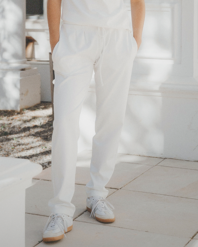 River Jogger - Ivory GIA RIVER JOGGER PANTS - IVORY - Image 1
