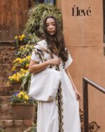 PRETTY GIRL V NECK KAFTAN MAXI DRESS-BEIGE