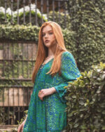 STELLA-GREEN & BLUE DRESS - MIDI - Image 2