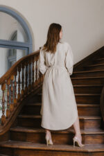 GIA BUTTON DOWN MAXI DRESS - STONE - Image 3