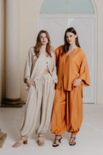 GIA WIDE LEG CUFF PANTS - SAND - Image 2